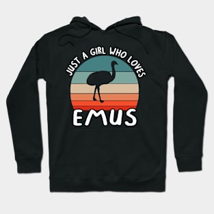 Girl Lover Emu Women Love Saying Fan Hoodie